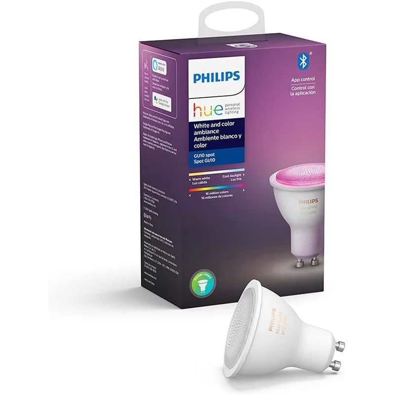 PHILIPS Ampolleta LED Inteligente Philips hue GU10 5W Fria & Calida