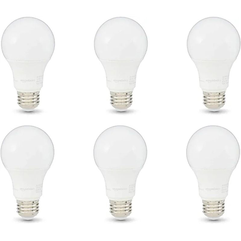 Amazon Basics 75W Equivalent, Soft White, Dimmable (6 pack)