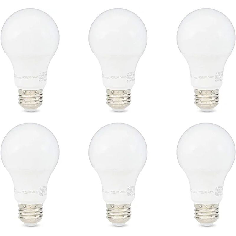 Amazon Basics 40W Equivalent, Soft White, Dimmable (6 pack)