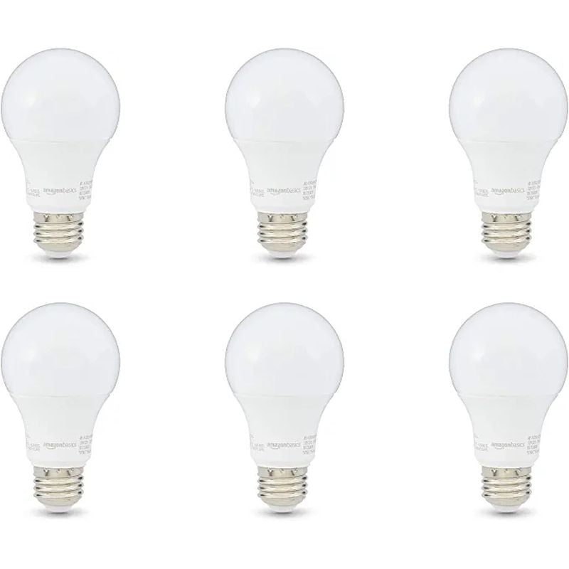 Amazon Basics 60W Equivalent, Daylight, Non-Dimmable (6 pack)