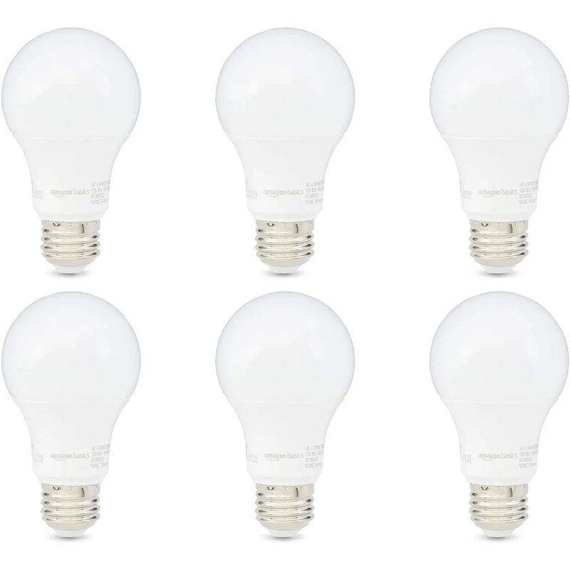 Amazon Basics 60W Equivalent, Soft White, Non-Dimmable (6 pack)