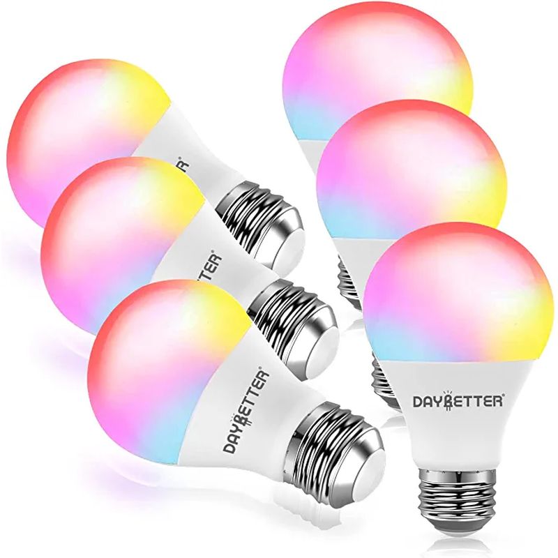 DAYBETTER Smart Light Bulbs, RGBCW Wi-Fi Color Changing LED Bulbs (6 pack)