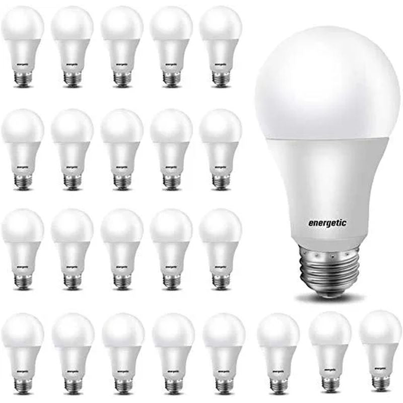 Energetic LED Light Bulb, 60 Watt Equivalent, Daylight, Non-Dimmable (24 pack)