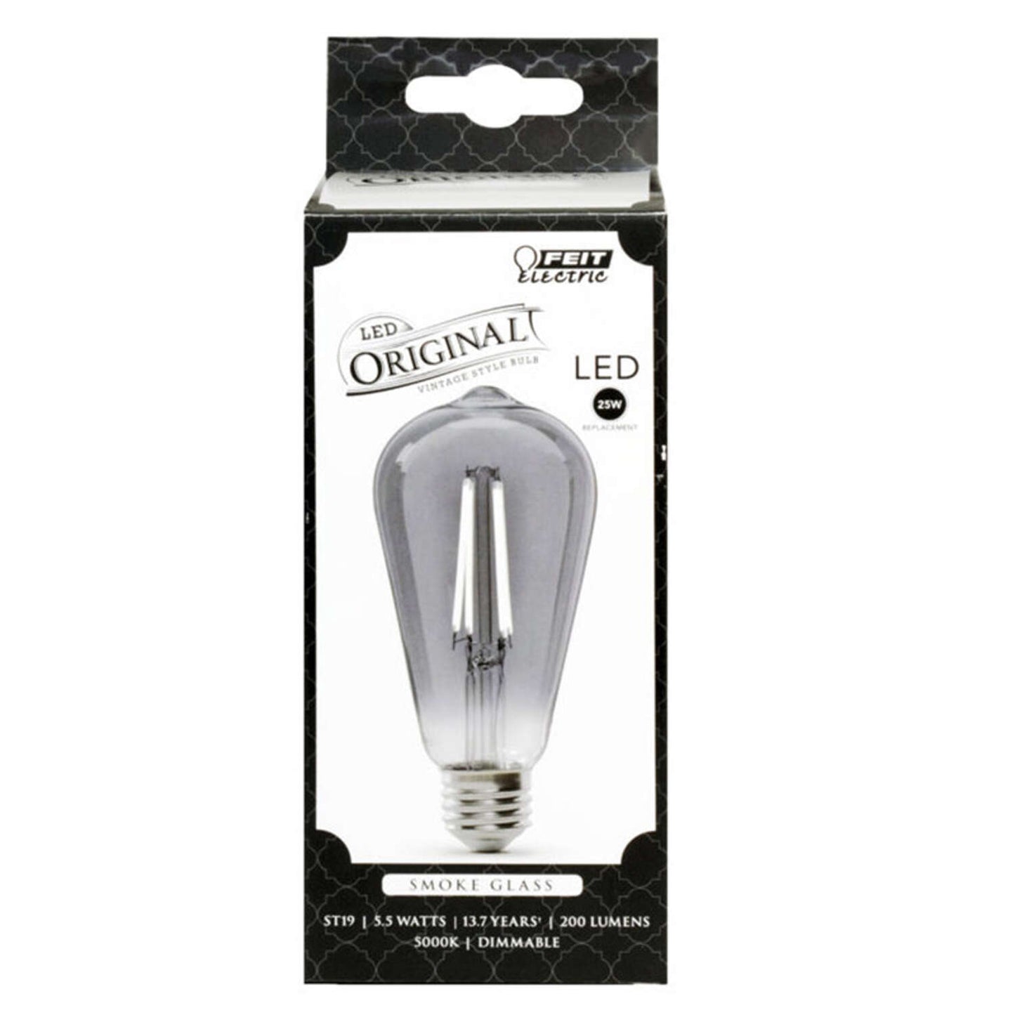 Feit Electric Filament LED Bulb Smoke Daylight 25 Watt Equivalence