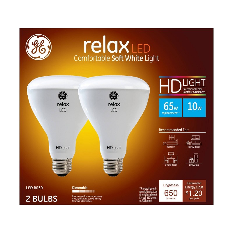 GE Relax HD LED Floodlight Soft White 65W (2 pack)