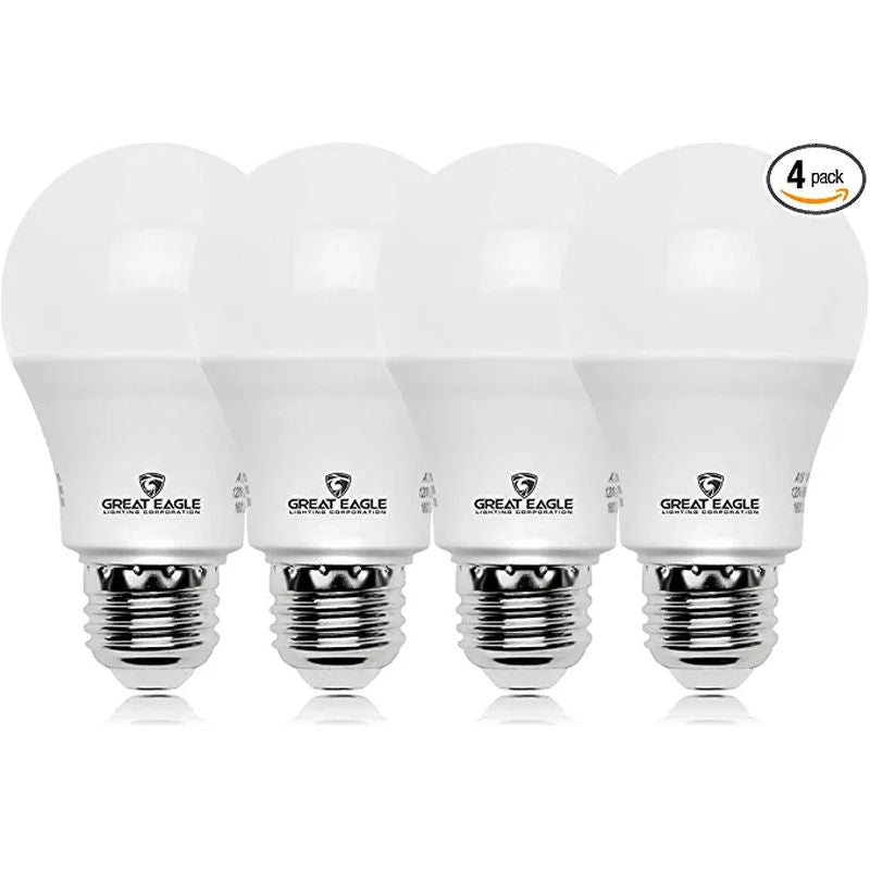 Great Eagle LED Bulbs, 60W Equivalent, Daylight, Non-Dimmable (4 pack)