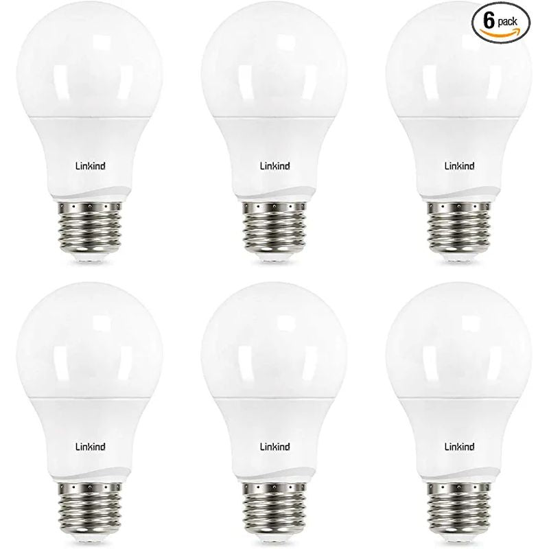 Linkind LED Light Bulb, 60W Equivalent, Soft White, Dimmable (6 pack)