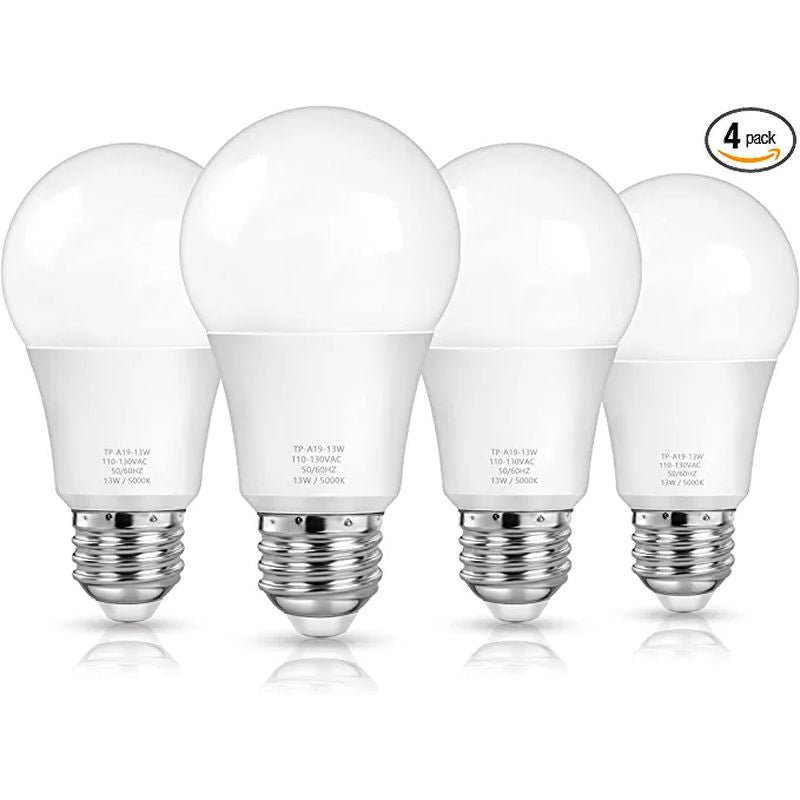 MAXvolador LED Light Bulbs, 100 Watt Equivalent, Daylight (4 pack)