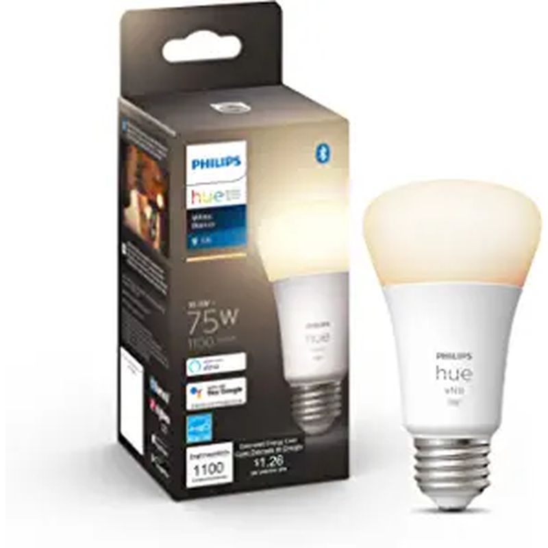 Philips Hue White A19 Medium Lumen Smart Bulb