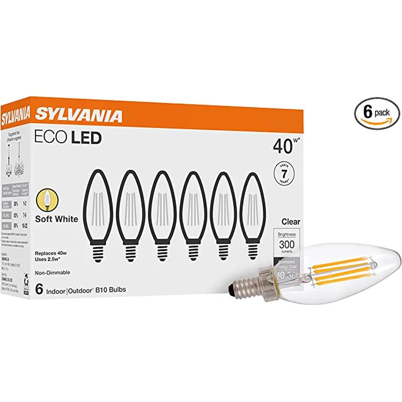 SYLVANIA ECO LED B10 Light Bulb (6 pack)